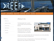 Tablet Screenshot of maningreefcafe.com.au